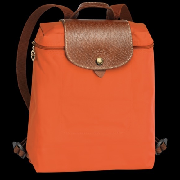 LONGCHAMP Le Pliage Sac A Dos Orange Backpack LONGCHAMP Le Pliage Sac A Dos Orange Backpack